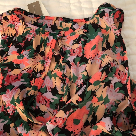 Mercantile Neon Floral Ruched-Waist Dress - Picture 4 of 7